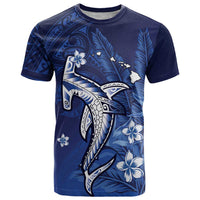 Personalized Hawaiian Maori Hammerhead Shark T Shirt Polu Plumeria - Polynesian Pride