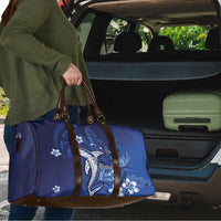 Personalized Hawaiian Maori Hammerhead Shark Travel Bag Polu Plumeria LT9 - Polynesian Pride