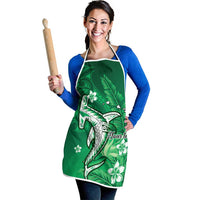 Personalized Hawaiian Maori Hammerhead Shark Apron Omaomao Plumeria LT9 - Polynesian Pride