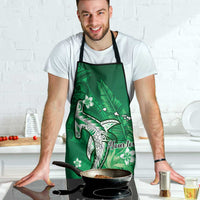 Personalized Hawaiian Maori Hammerhead Shark Apron Omaomao Plumeria LT9 - Polynesian Pride