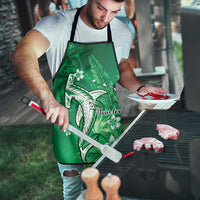 Personalized Hawaiian Maori Hammerhead Shark Apron Omaomao Plumeria LT9 - Polynesian Pride