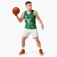 Personalized Hawaiian Maori Hammerhead Shark Basketball Jersey Omaomao Plumeria LT9 - Polynesian Pride