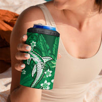 Personalized Hawaiian Maori Hammerhead Shark 4 in 1 Can Cooler Tumbler Omaomao Plumeria LT9 - Polynesian Pride