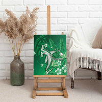 Personalized Hawaiian Maori Hammerhead Shark Canvas Wall Art Omaomao Plumeria LT9 - Polynesian Pride