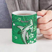 Personalized Hawaiian Maori Hammerhead Shark Ceramic Mug Omaomao Plumeria LT9 - Polynesian Pride