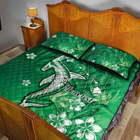 Personalized Hawaiian Maori Hammerhead Shark Quilt Bed Set Omaomao Plumeria LT9 - Polynesian Pride