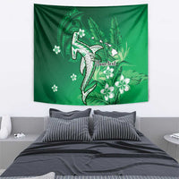 Personalized Hawaiian Maori Hammerhead Shark Tapestry Omaomao Plumeria LT9 - Polynesian Pride