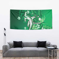 Personalized Hawaiian Maori Hammerhead Shark Tapestry Omaomao Plumeria LT9 - Polynesian Pride