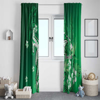 Personalized Hawaiian Maori Hammerhead Shark Window Curtain Omaomao Plumeria LT9 - Polynesian Pride