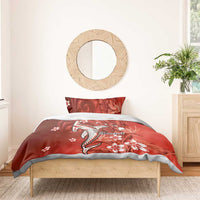 Personalized Hawaiian Maori Hammerhead Shark Bedding Set Ulaula Plumeria LT9 - Polynesian Pride