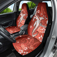 Personalized Hawaiian Maori Hammerhead Shark Car Seat Cover Ulaula Plumeria LT9 - Polynesian Pride
