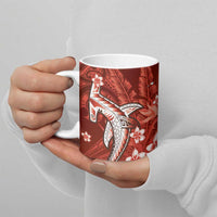 Personalized Hawaiian Maori Hammerhead Shark Ceramic Mug Ulaula Plumeria LT9 - Polynesian Pride