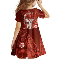 Personalized Hawaiian Maori Hammerhead Shark Family Matching Summer Maxi Dress and Hawaiian Shirt Ulaula Plumeria