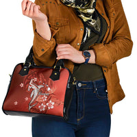 Personalized Hawaiian Maori Hammerhead Shark Shoulder Handbag Ulaula Plumeria LT9 - Polynesian Pride
