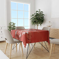 Personalized Hawaiian Maori Hammerhead Shark Tablecloth Ulaula Plumeria LT9 - Polynesian Pride