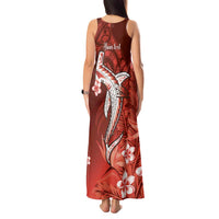 Personalized Hawaiian Maori Hammerhead Shark Tank Maxi Dress Ulaula Plumeria LT9 - Polynesian Pride