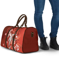 Personalized Hawaiian Maori Hammerhead Shark Travel Bag Ulaula Plumeria LT9 - Polynesian Pride