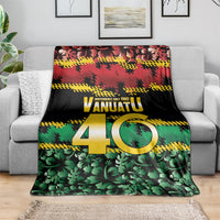 Vanuatu 46th Year Anniversary Blanket 30 July 1980 Hibiscus Seamless Pattern LT9 - Polynesian Pride