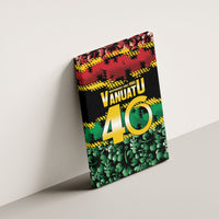 Vanuatu 46th Year Anniversary Canvas Wall Art 30 July 1980 Hibiscus Seamless Pattern LT9 - Polynesian Pride