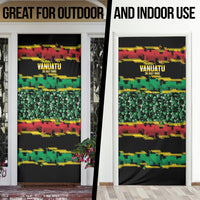 Vanuatu 46th Year Anniversary Door Cover 30 July 1980 Hibiscus Seamless Pattern LT9 - Polynesian Pride