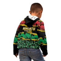 Vanuatu 46th Year Anniversary Kid Hoodie 30 July 1980 Hibiscus Seamless Pattern LT9 - Polynesian Pride