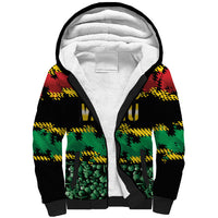 Vanuatu 46th Year Anniversary Sherpa Hoodie 30 July 1980 Hibiscus Seamless Pattern LT9 Unisex Black - Polynesian Pride