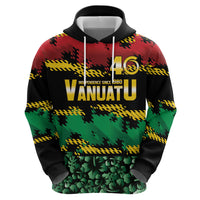 Vanuatu 46th Year Anniversary Zip Hoodie 30 July 1980 Hibiscus Seamless Pattern LT9 - Polynesian Pride