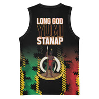 Vanuatu 46th Year Anniversary Basketball Jersey Tamtam Slit Drums Long God Yumi Stanap LT9 - Polynesian Pride