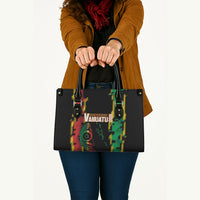 Vanuatu 46th Year Anniversary Leather Bag Tamtam Slit Drums Long God Yumi Stanap LT9 - Polynesian Pride