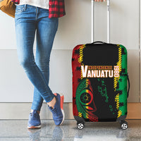 Vanuatu 46th Year Anniversary Luggage Cover Tamtam Slit Drums Long God Yumi Stanap LT9 - Polynesian Pride