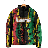Vanuatu 46th Year Anniversary Padded Jacket Tamtam Slit Drums Long God Yumi Stanap LT9 - Polynesian Pride