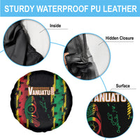 Vanuatu 46th Year Anniversary Spare Tire Cover Tamtam Slit Drums Long God Yumi Stanap LT9 - Polynesian Pride