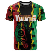 Vanuatu 46th Year Anniversary T Shirt Tamtam Slit Drums Long God Yumi Stanap LT9 Black - Polynesian Pride