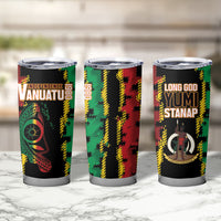 Vanuatu 46th Year Anniversary Tumbler Cup Tamtam Slit Drums Long God Yumi Stanap LT9 - Polynesian Pride