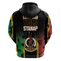 Vanuatu 46th Year Anniversary Zip Hoodie Tamtam Slit Drums Long God Yumi Stanap LT9 - Polynesian Pride