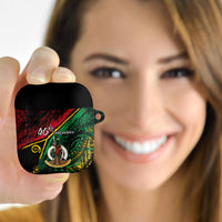 Vanuatu 46th Year Anniversary AirPods Case Vintage Grunge Vanuatu Flag Heritage LT9 - Polynesian Pride