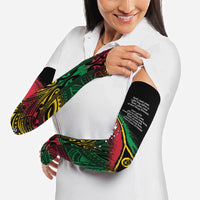Vanuatu 46th Year Anniversary Arm Sleeves Vintage Grunge Vanuatu Flag Heritage LT9 - Polynesian Pride