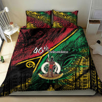Vanuatu 46th Year Anniversary Bedding Set Vintage Grunge Vanuatu Flag Heritage LT9 - Polynesian Pride