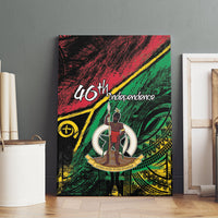 Vanuatu 46th Year Anniversary Canvas Wall Art Vintage Grunge Vanuatu Flag Heritage LT9 - Polynesian Pride