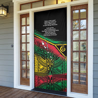 Vanuatu 46th Year Anniversary Door Cover Vintage Grunge Vanuatu Flag Heritage LT9 - Polynesian Pride