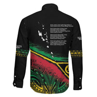 Vanuatu 46th Year Anniversary Family Matching Short Sleeve Bodycon Dress and Hawaiian Shirt Vintage Grunge Vanuatu Flag Heritage