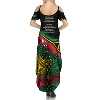 Vanuatu 46th Year Anniversary Family Matching Summer Maxi Dress and Hawaiian Shirt Vintage Grunge Vanuatu Flag Heritage