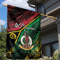Vanuatu 46th Year Anniversary Garden Flag Vintage Grunge Vanuatu Flag Heritage LT9 - Polynesian Pride
