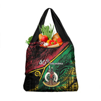 Vanuatu 46th Year Anniversary Grocery Bag Vintage Grunge Vanuatu Flag Heritage LT9 1-pack One Size Black - Polynesian Pride