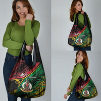 Vanuatu 46th Year Anniversary Grocery Bag Vintage Grunge Vanuatu Flag Heritage LT9 - Polynesian Pride
