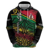 Vanuatu 46th Year Anniversary Hoodie Vintage Grunge Vanuatu Flag Heritage LT9 - Polynesian Pride