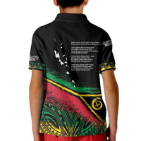 Vanuatu 46th Year Anniversary Kid Polo Shirt Vintage Grunge Vanuatu Flag Heritage LT9 - Polynesian Pride