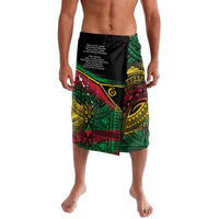 Vanuatu 46th Year Anniversary Lavalava Vintage Grunge Vanuatu Flag Heritage LT9 Black - Polynesian Pride