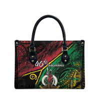 Vanuatu 46th Year Anniversary Leather Bag Vintage Grunge Vanuatu Flag Heritage LT9 - Polynesian Pride