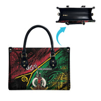Vanuatu 46th Year Anniversary Leather Bag Vintage Grunge Vanuatu Flag Heritage LT9 - Polynesian Pride